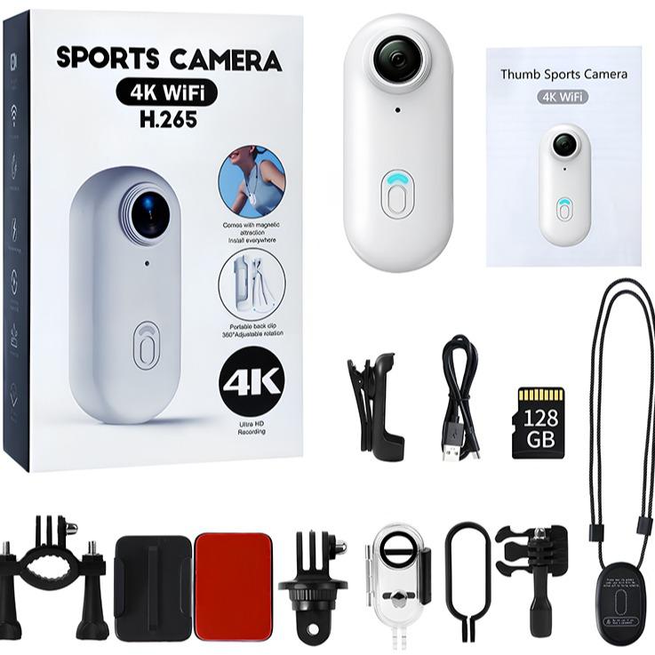 NUISK Tiny Thumb Camera: 128 GB, video POV 4K, supporto magnetico