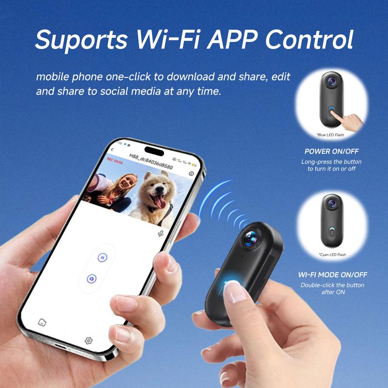 NUISK Tiny Thumb Camera: 128 GB, video POV 4K, supporto magnetico