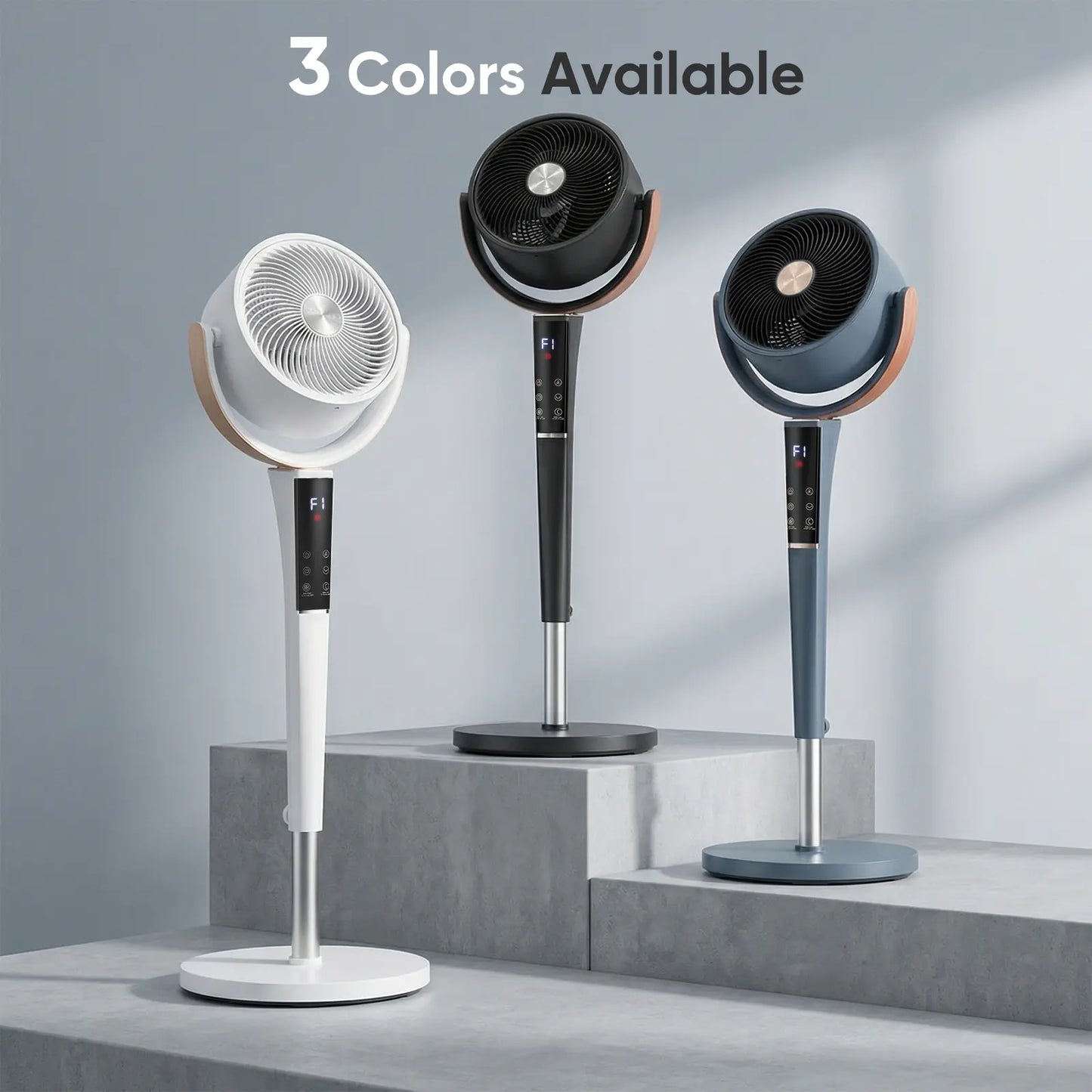 Ventilatore a piantana oscillante a 120° per camera da letto